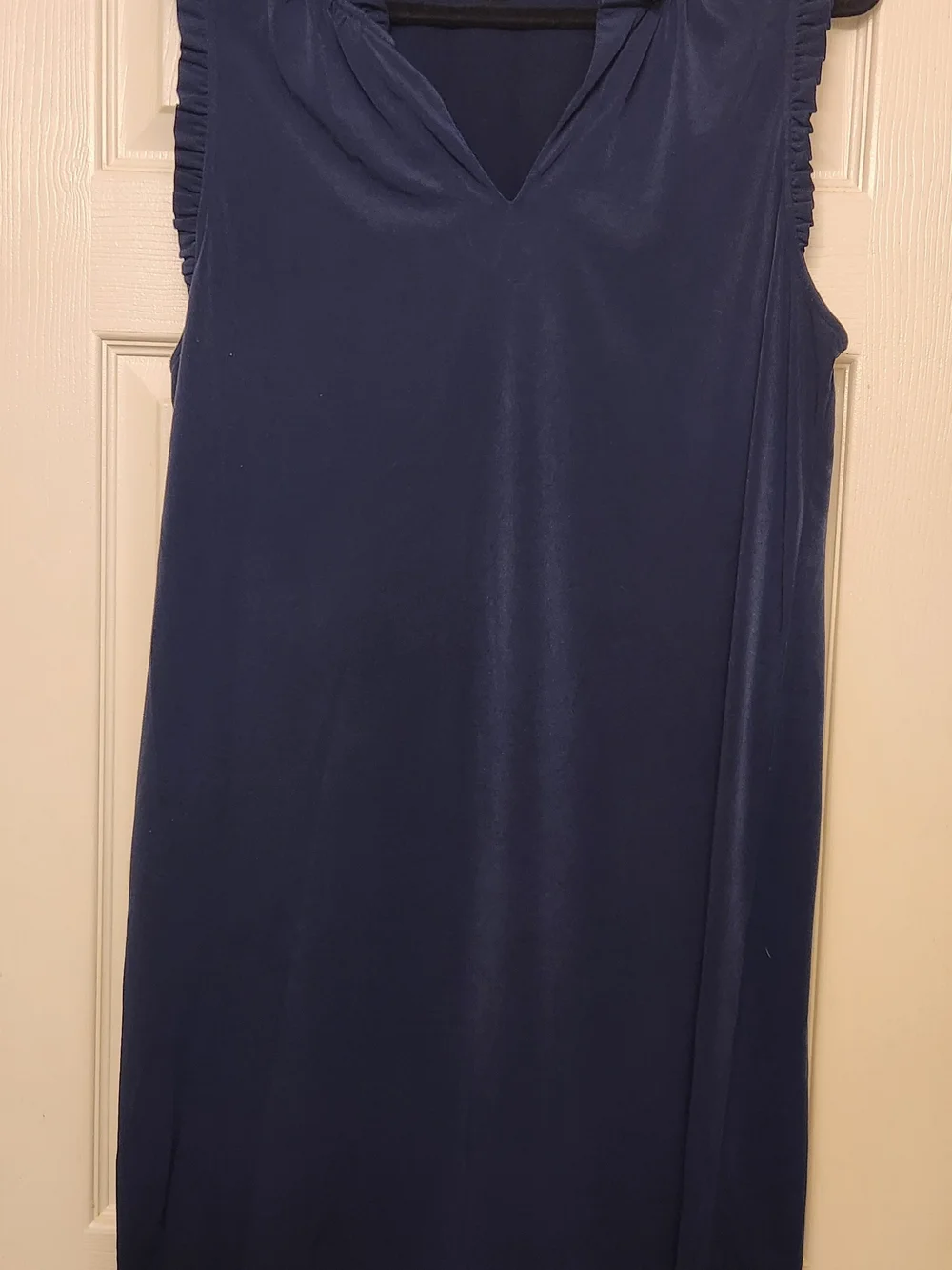 Michael Kors Blue Dress with Ruffled Neckline - Picture 1 of 2